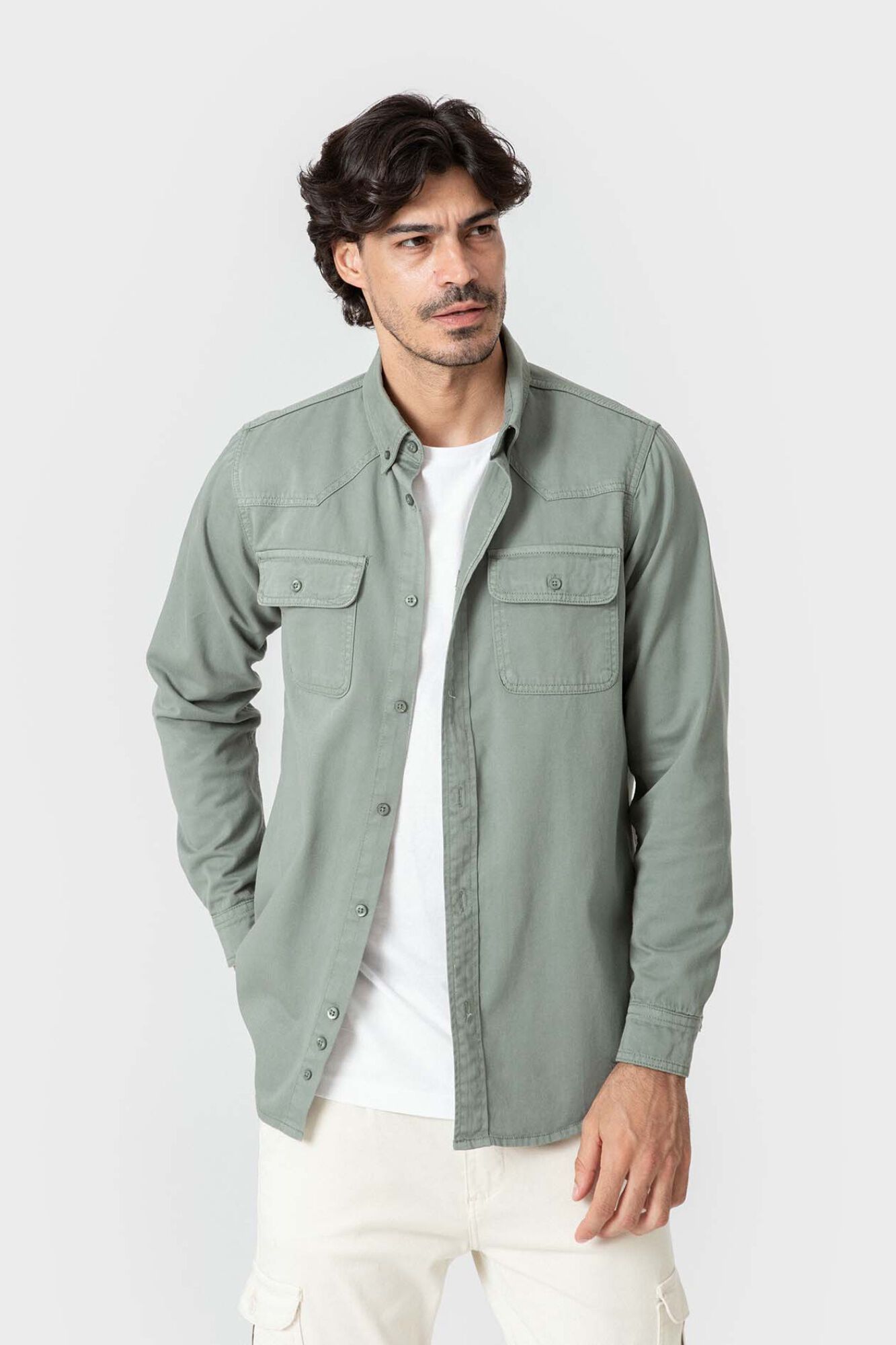 Celopman Sobrecamisa de ganga diagonal
