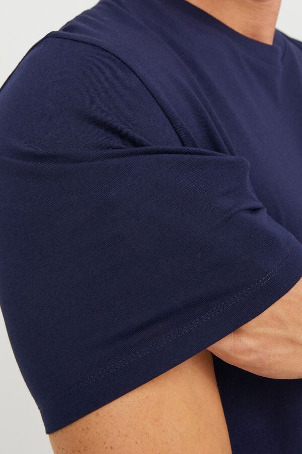 Jack & Jones T-shirt regular bordada azul