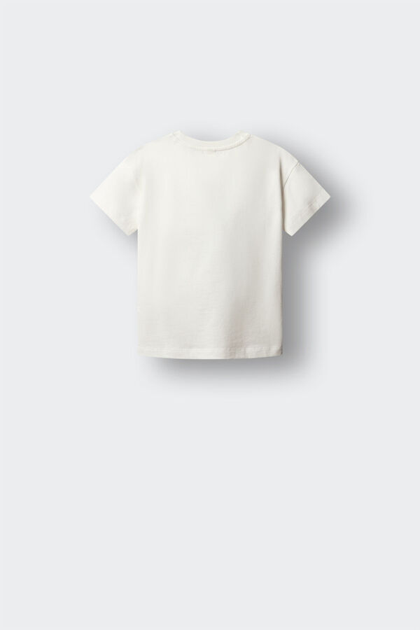 Springfield Kids T-shirt de manga curta hapiness menina branco