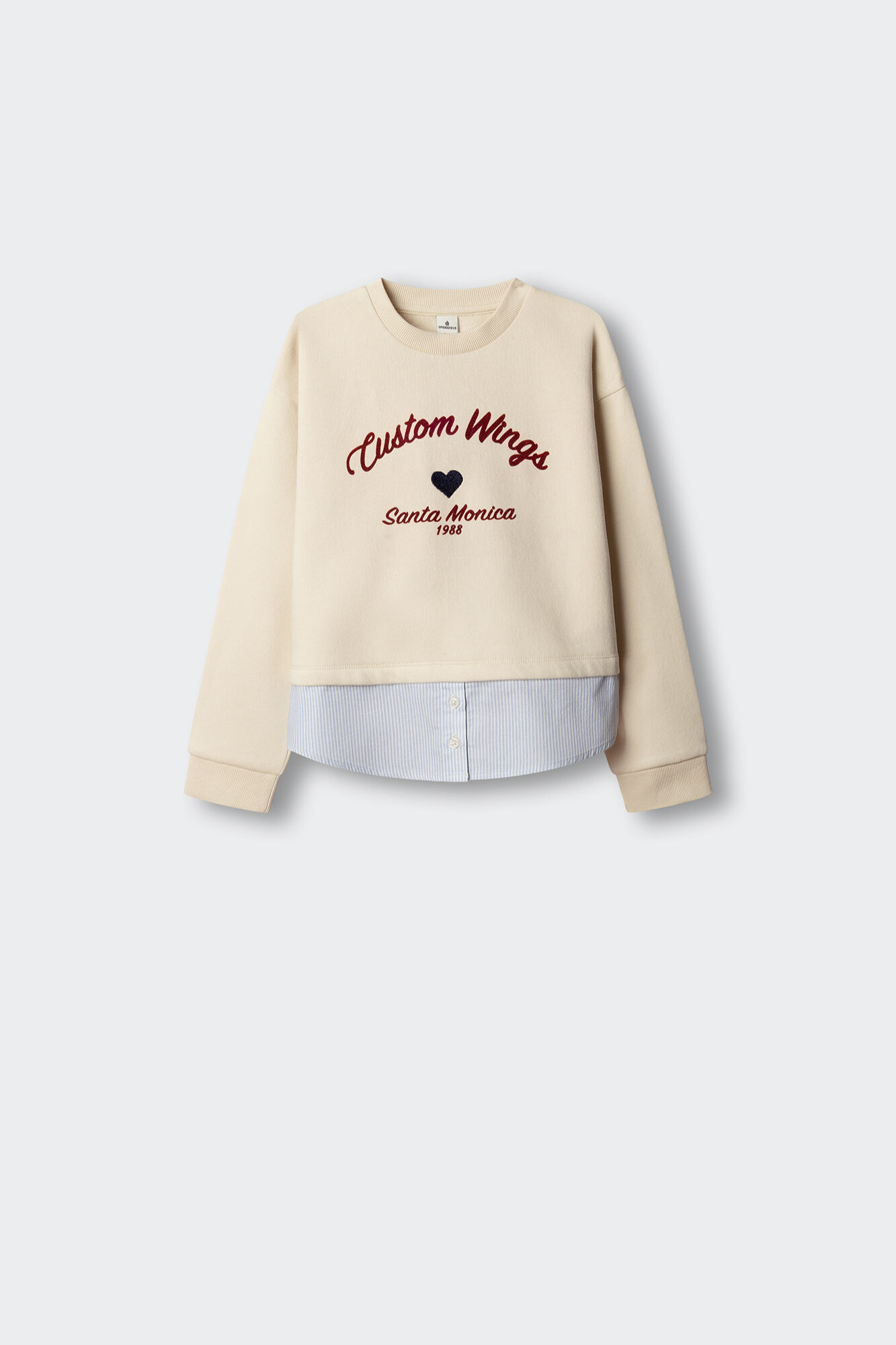 Springfield Kids Sweatshirt bimaterial varsity menina