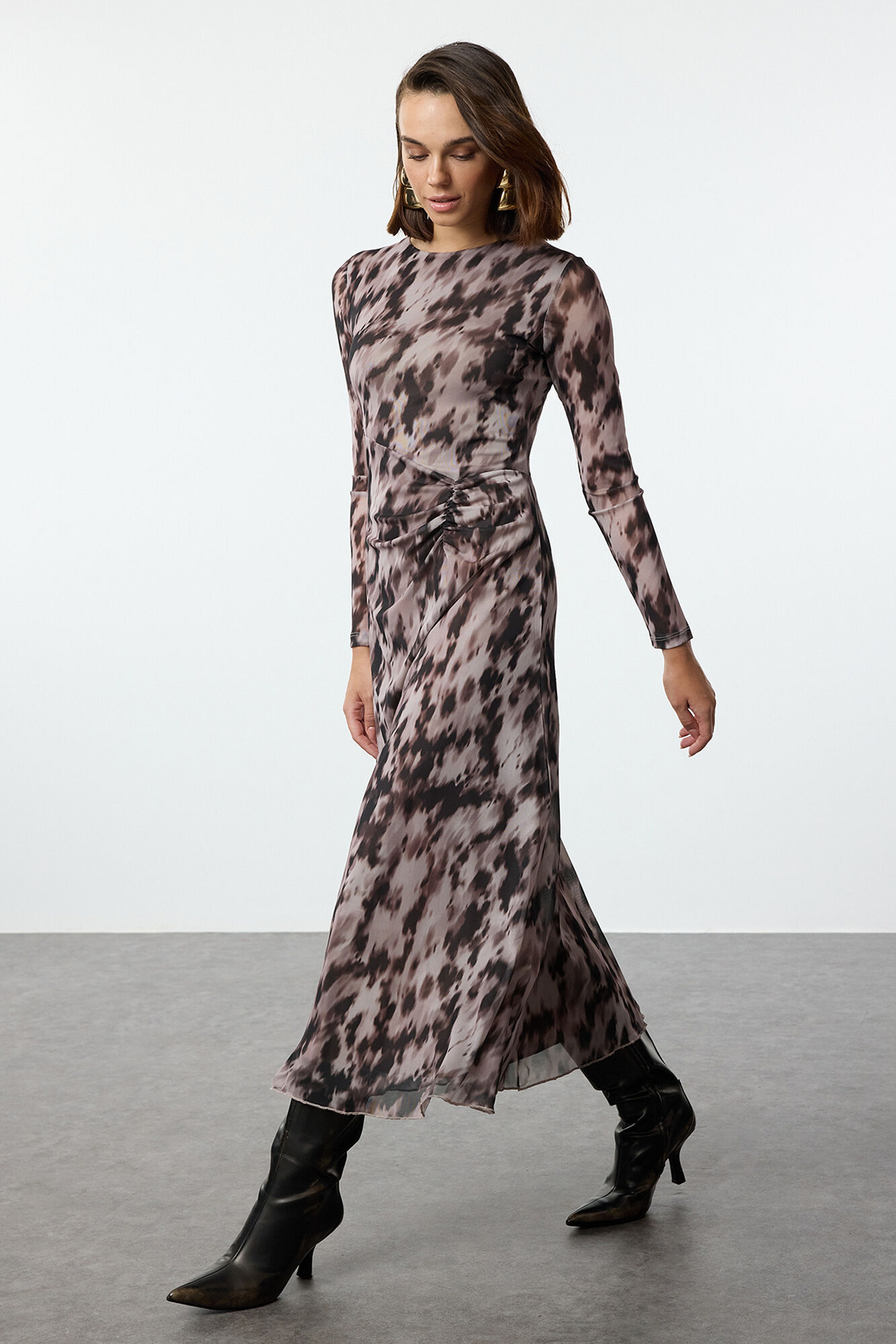 Trendyol Vestido comprido estampado