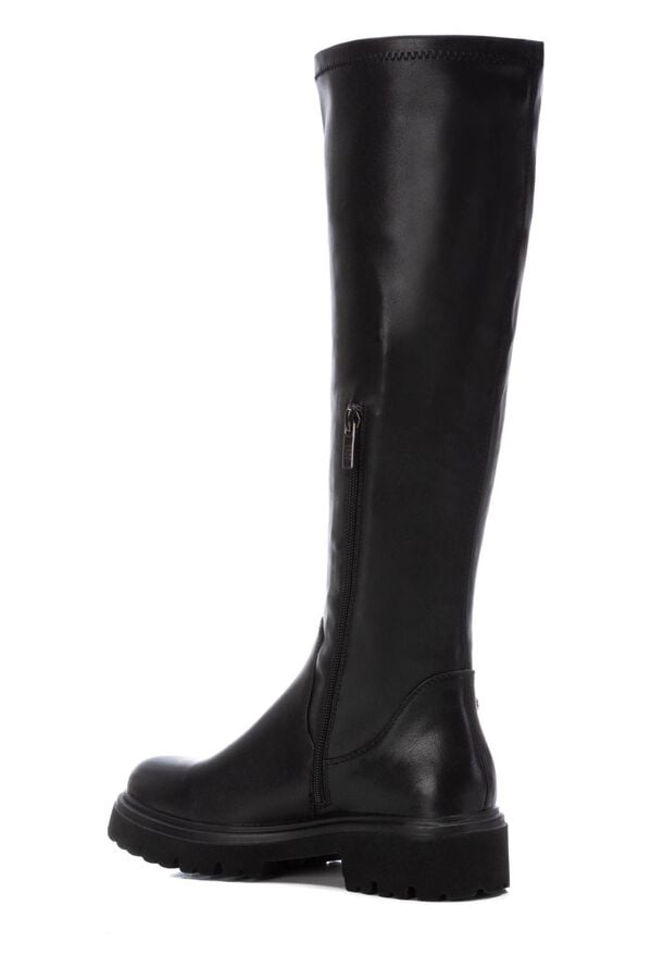 Springfield High-top elastic biker boot black