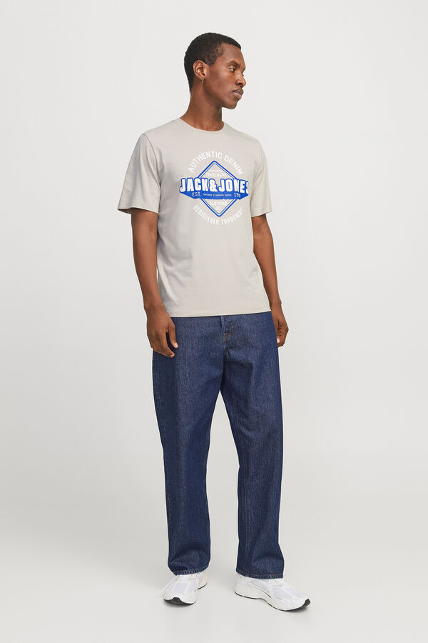 Jack & Jones T-shirt padr&atilde;o fit cinzento