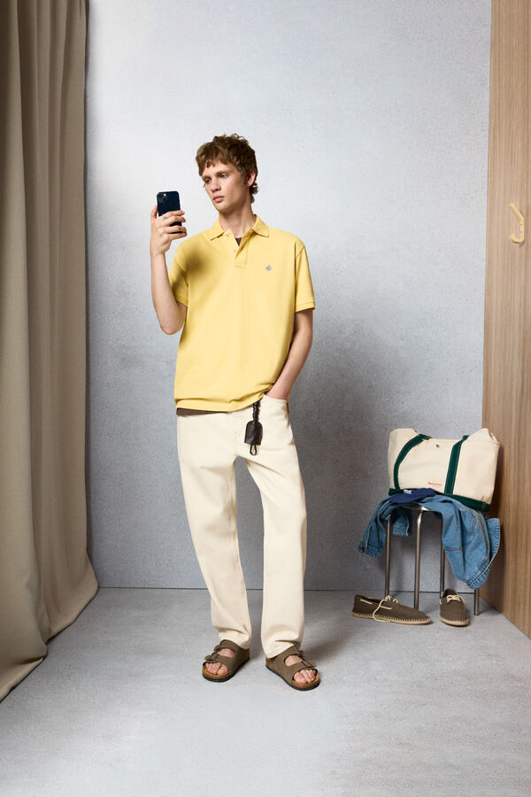 Springfield Polo b&aacute;sico Springfield regular fit amarelo