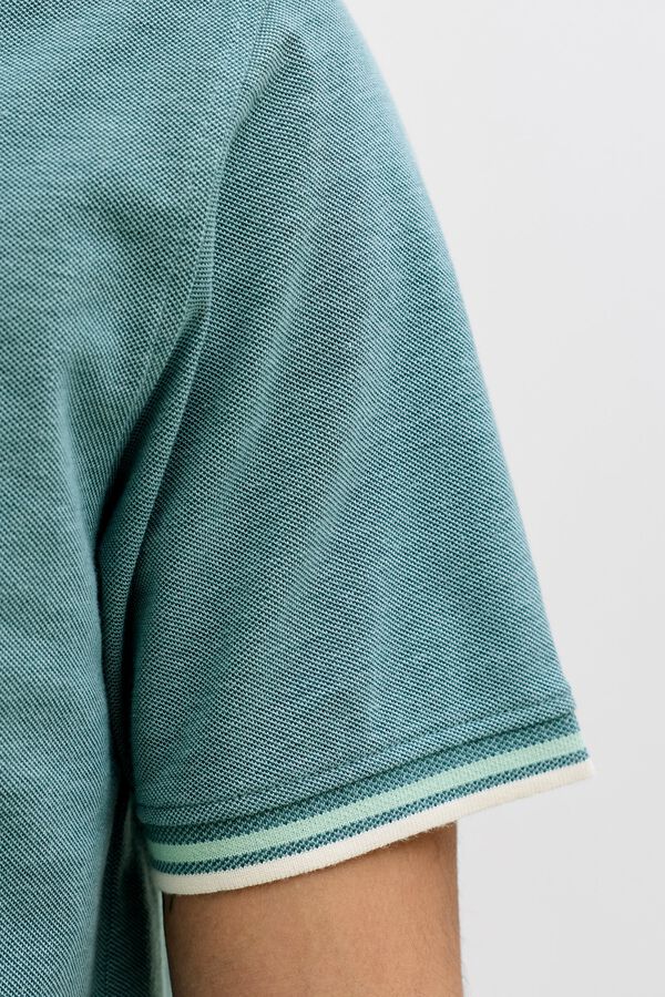 Jack & Jones Polo em algod&atilde;o b&aacute;sico azul