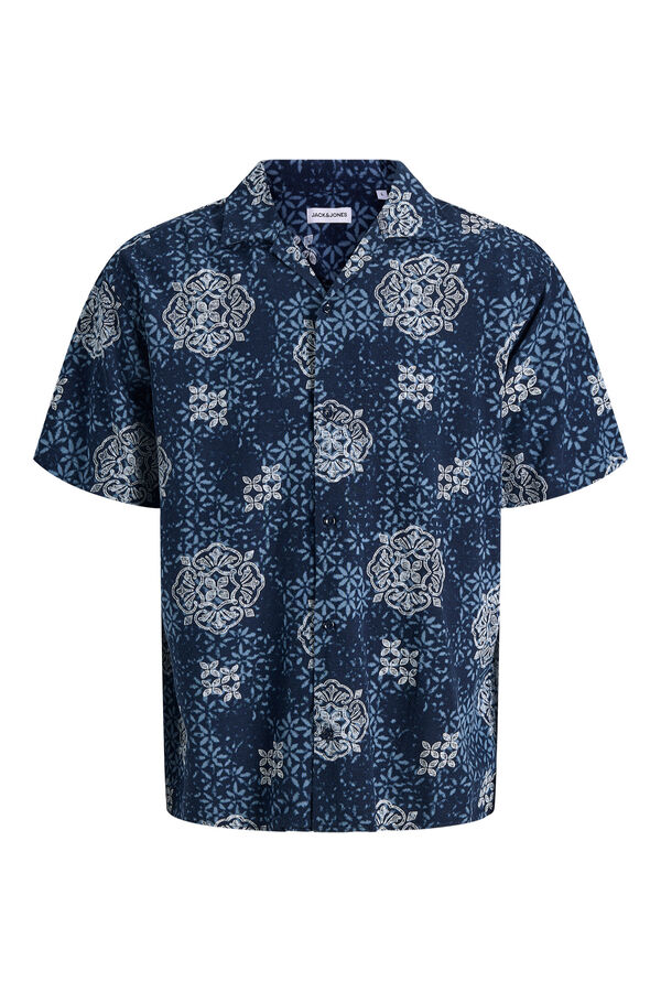 Jack & Jones Printed resort shirt blue