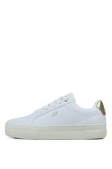 GAP Sapatilhas efeito pele logo branco
