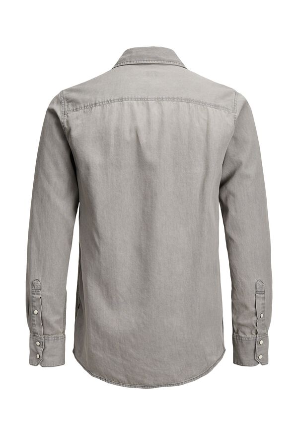 Jack & Jones Camisa de ganga regular cinzento