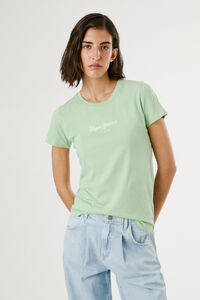 Pepe Jeans Camiseta básica de manga curta com logo frontal