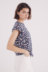 Springfield T-shirt animal print azul
