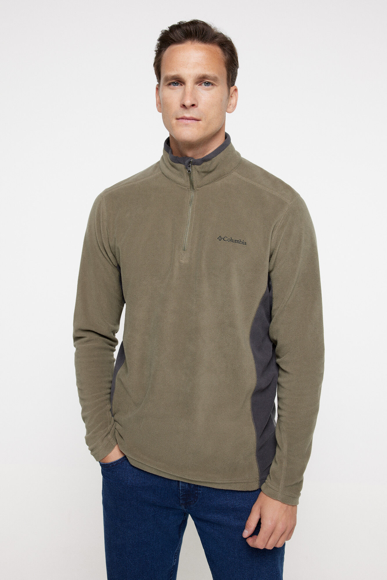 Columbia para homem Klamath Range&trade; II meia polar Masculina com fecho-&eacute;clair