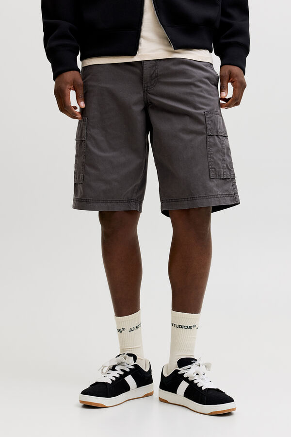 Jack & Jones Bermuda cargo relaxed cinzento