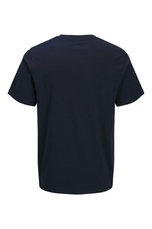 Jack & Jones Printed cotton T-shirt blue