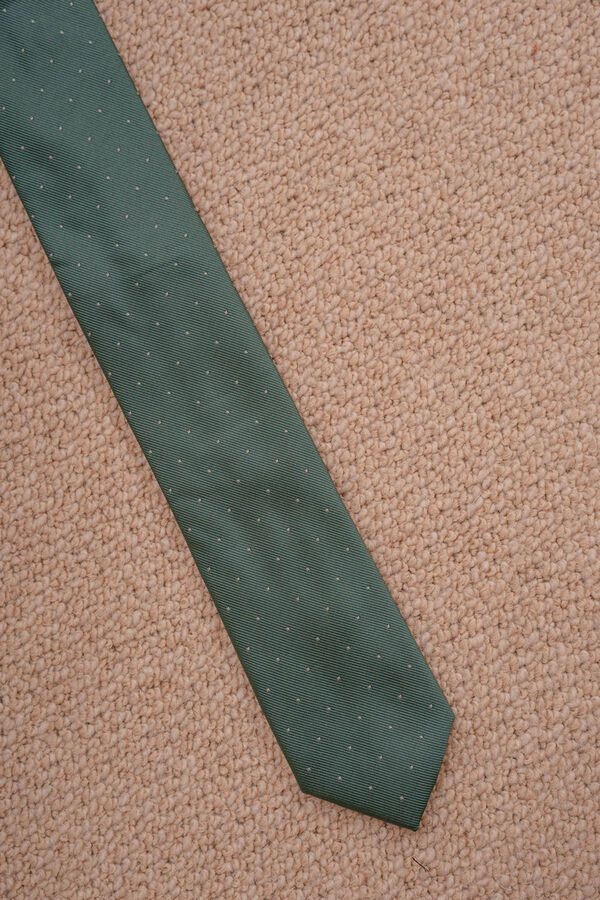 Celopman Gravata estilo jacquard verde