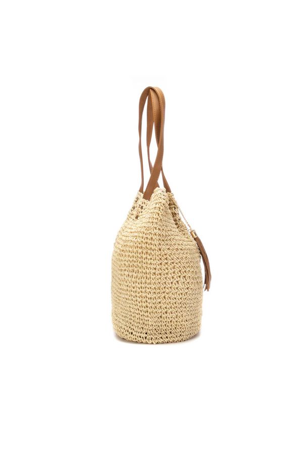 Refresh Bolsa de Ombro Efeito R&aacute;fia bege