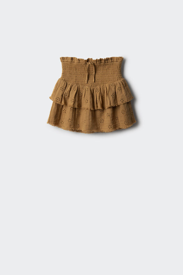 Springfield Kids Saia bordado suíço menina amarelo
