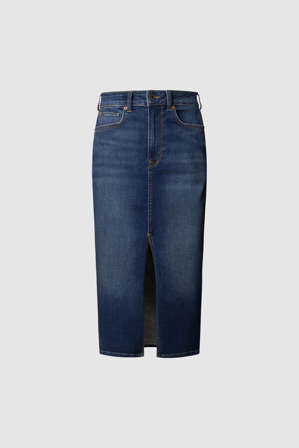 Pepe Jeans Saia midi jeans slim fit azul