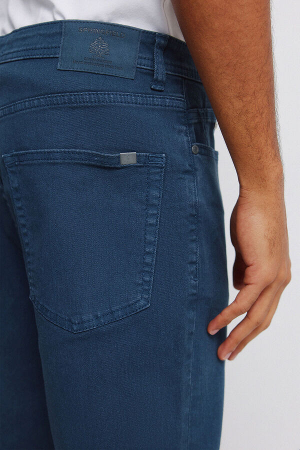 Springfield Cal&ccedil;as slim fit 5 bolsos com lavagem azul