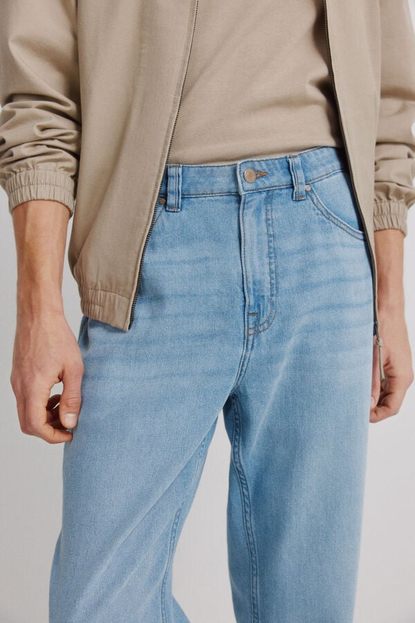 Springfield Jeans ultra ligero lavado medio straight fit azul