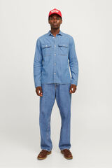 Jack & Jones Camisa estilo sarja azul