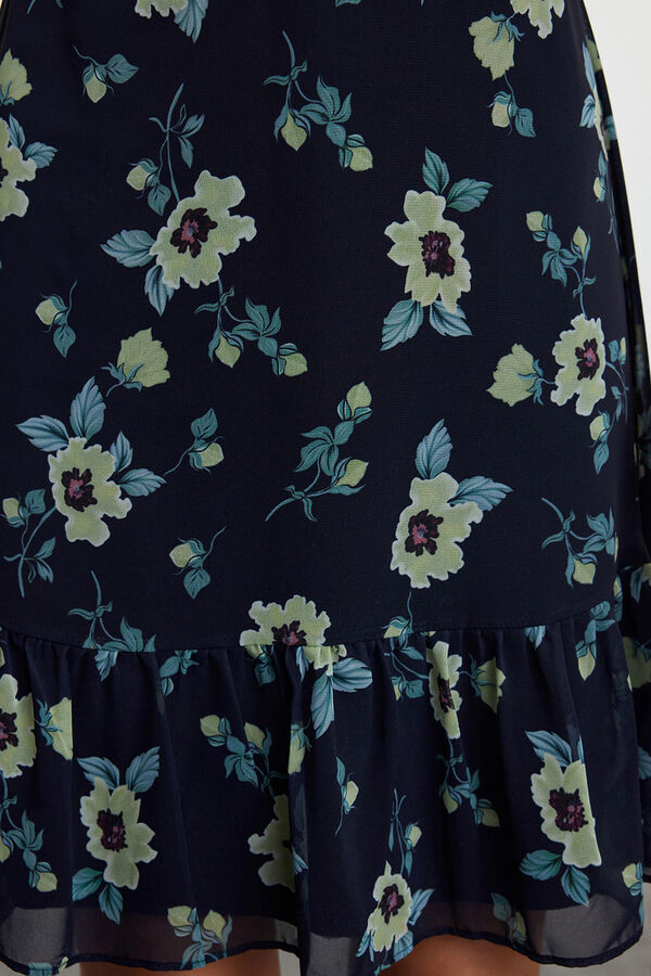 Trendyol Vestido mini folhos azul