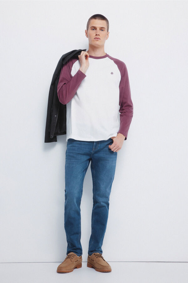 Springfield Calça jeans de malha slim fit azul