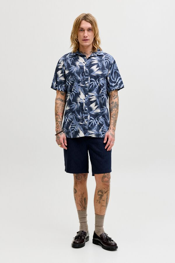 Jack & Jones Camisa regular fit estampada azul