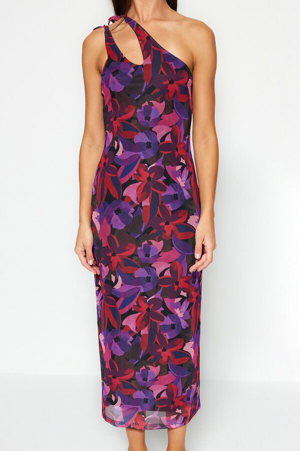 Trendyol Vestido midi justo cut out branco