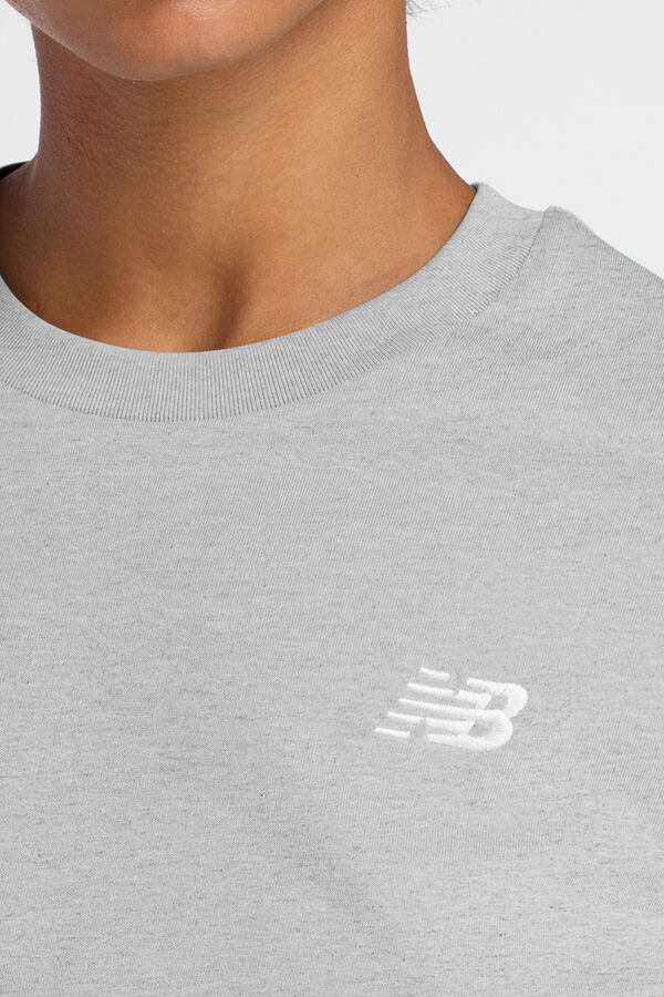 New Balance T-shirt desportiva b&aacute;sica cinzento