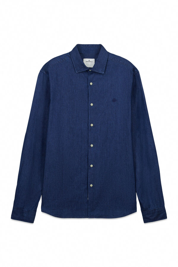 Springfield Camisa de ganga azul