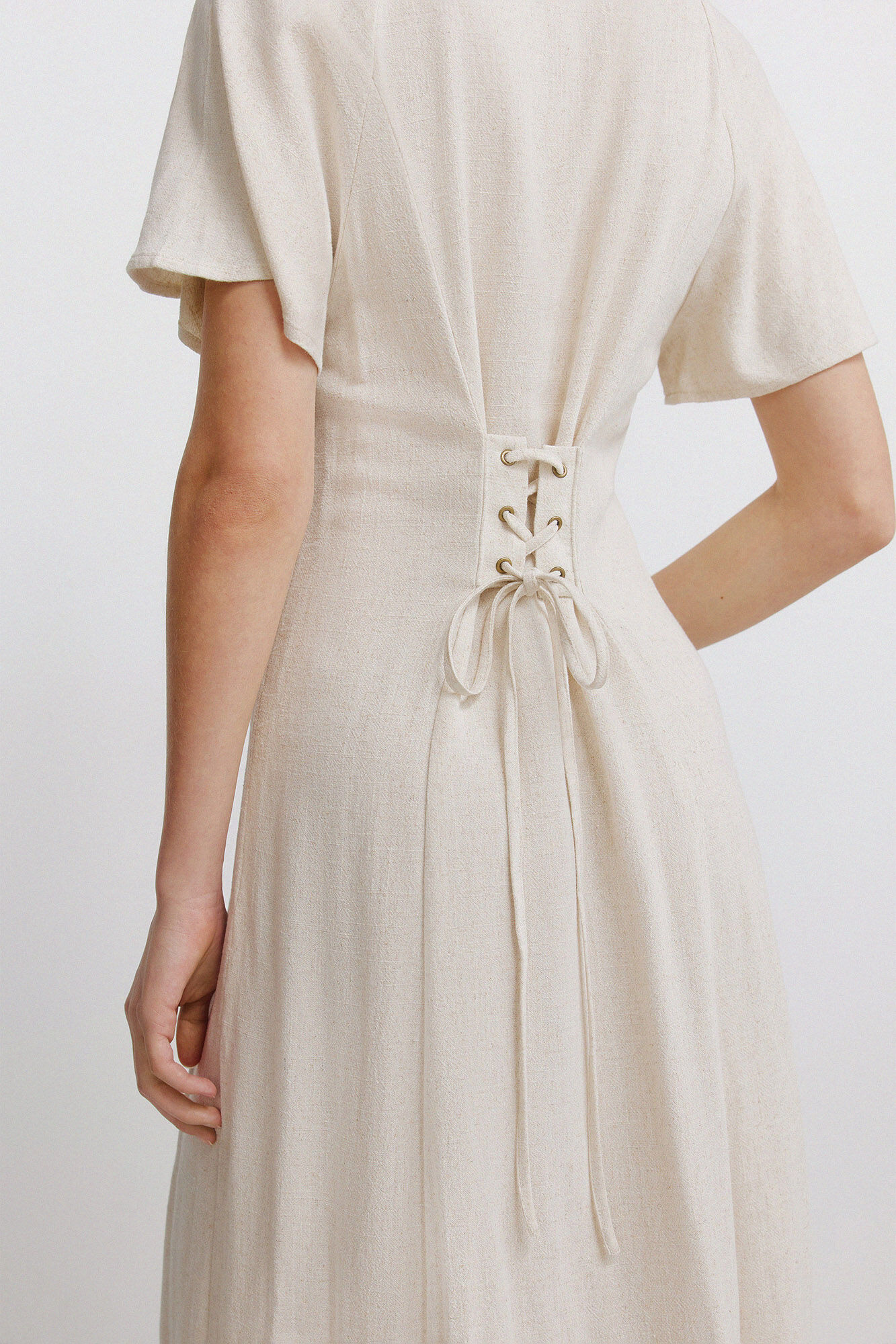 Springfield Vestido midi cruzado nas costas