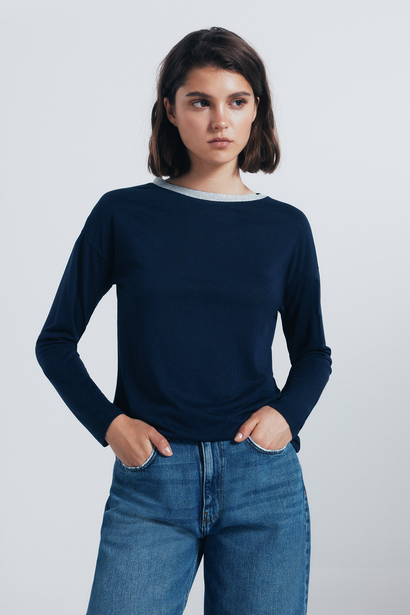 Springfield Camiseta cuello lurex