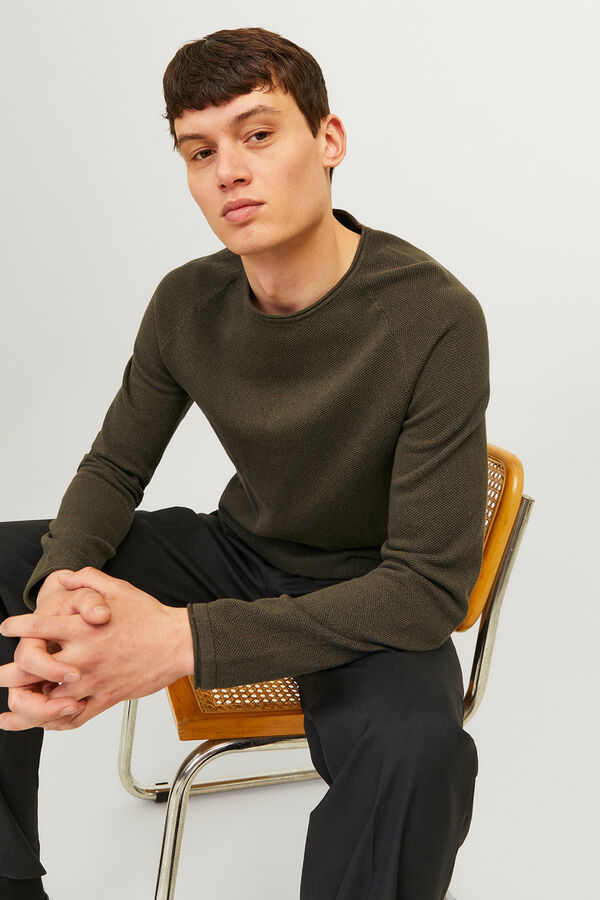 Jack & Jones Camisola de malha b&aacute;sica verde