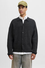 Jack & Jones Casaco de malha cinzento