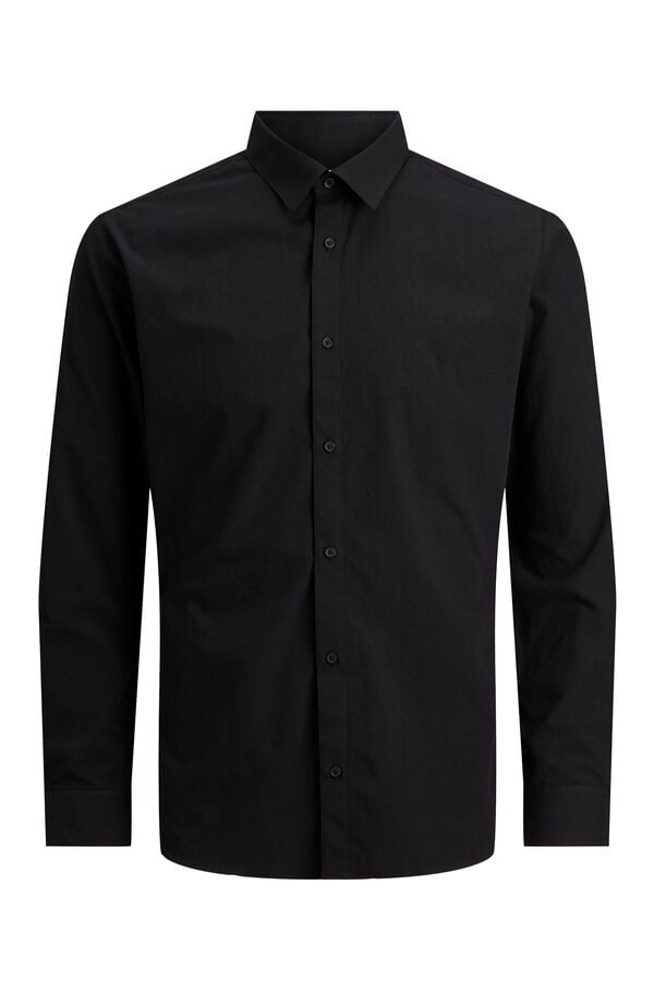 Jack & Jones Camisa slim em popelina preto