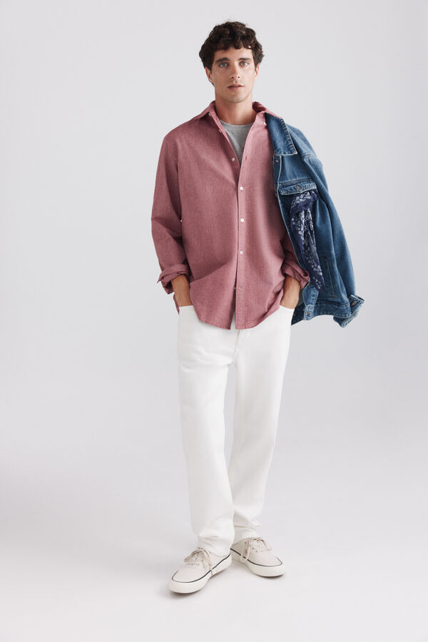 Springfield Camisa oxford vermelho
