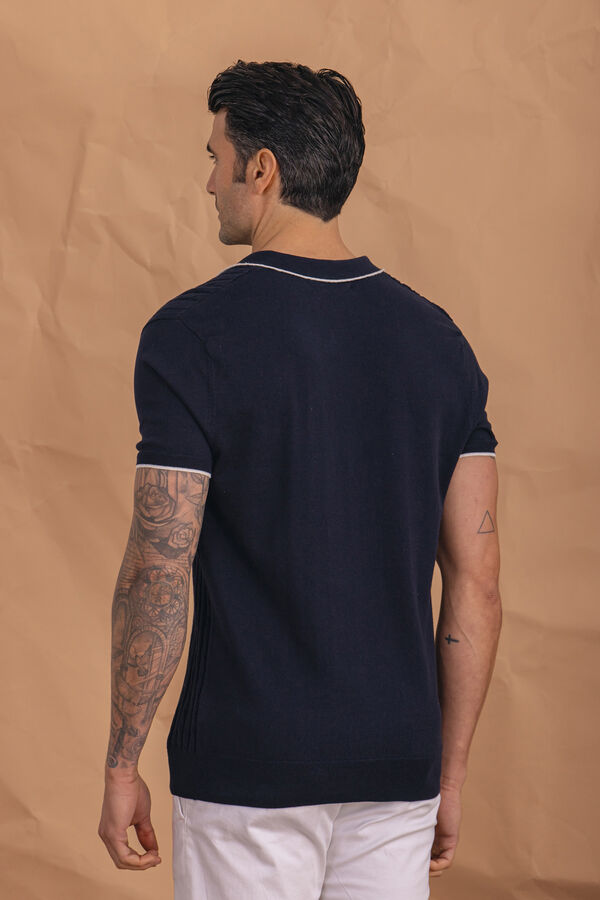 Celopman Polo Tricot Azul Marinho azul