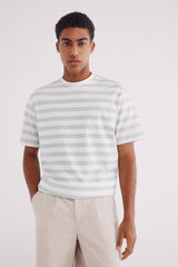 Springfield Camisola microrriscas verde