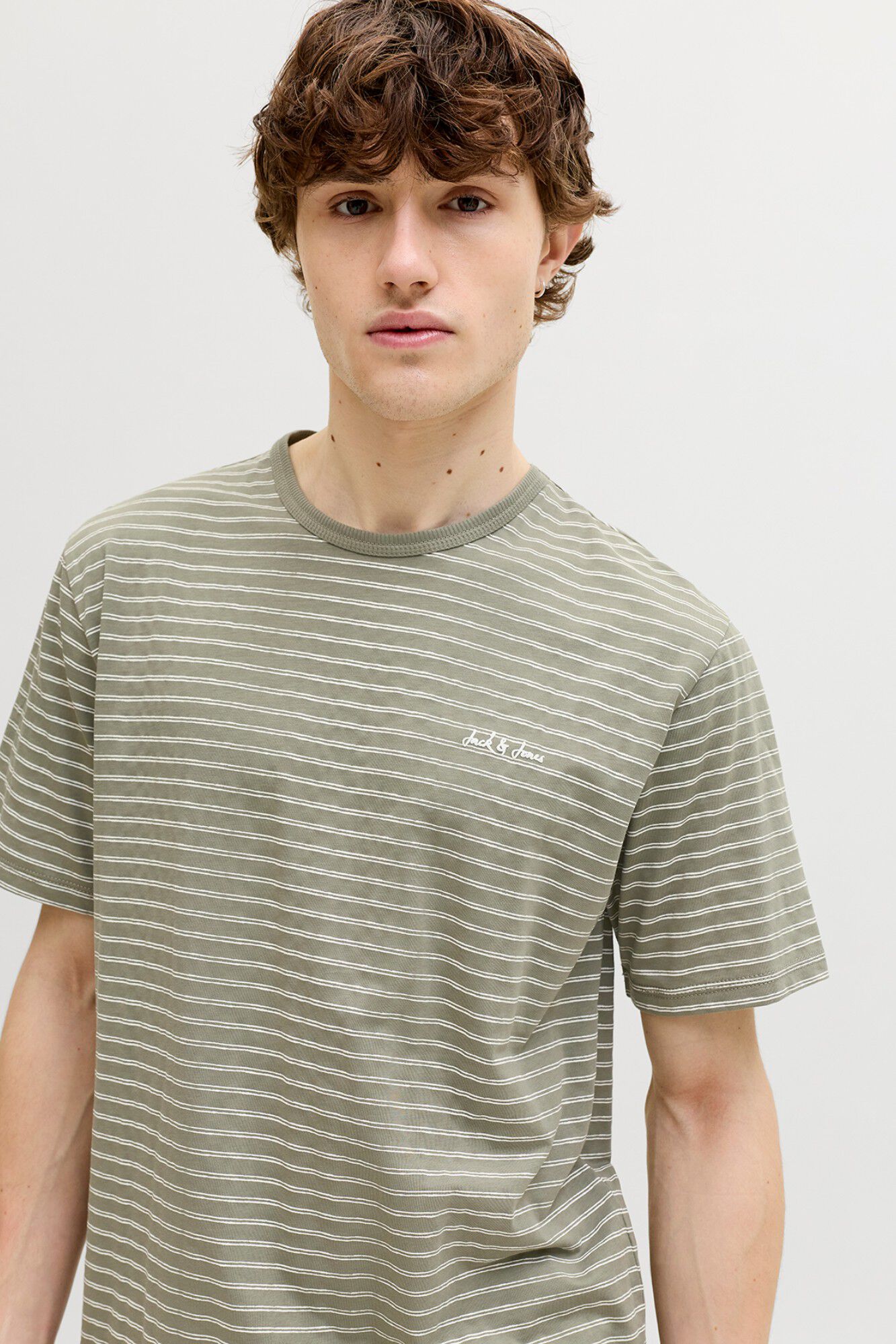 Jack & Jones T-shirt relaxed fit &agrave;s riscas