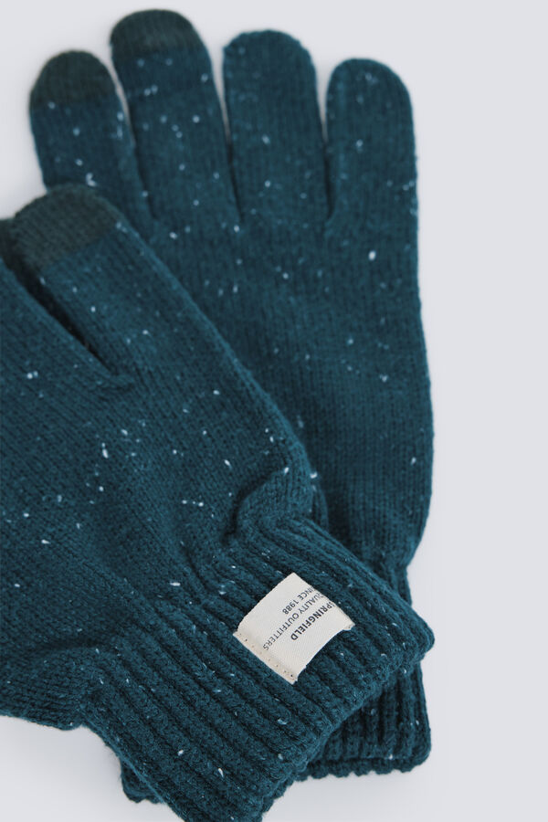 Springfield Luvas de malha Neps verde