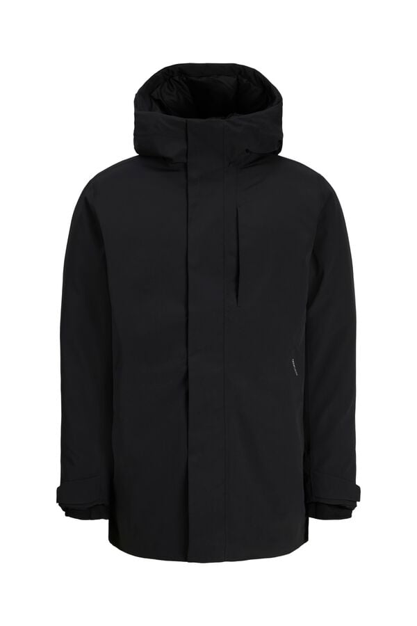 Jack & Jones Parka imperme&aacute;vel com capuz preto