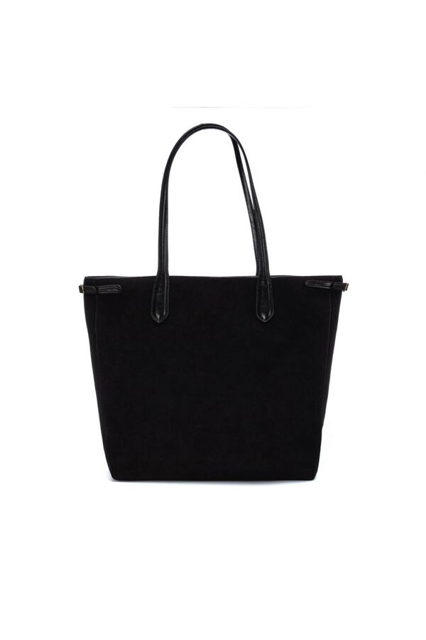 XTI Mala tote bag com fecho-&eacute;clair preto