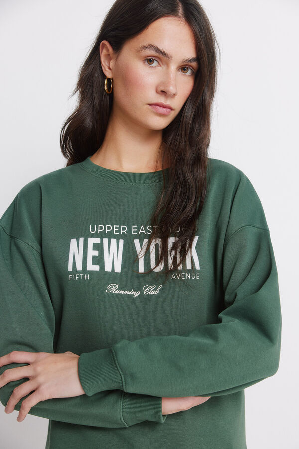 Springfield Sweatshirt " New York" verde