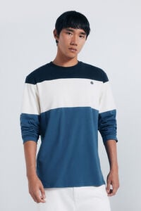 Springfield T-shirt piqu&eacute; de manga comprida com recorte