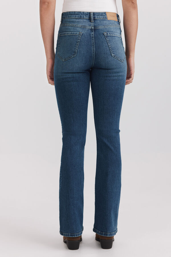 Springfield Jeans bootcut tiro alto azul