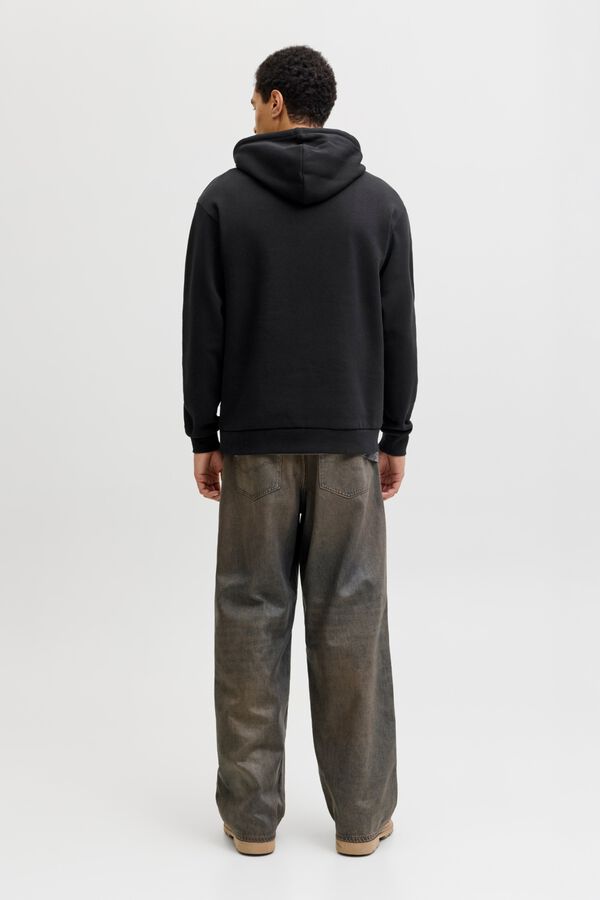 Jack & Jones Hooded relaxed sweatshirt black