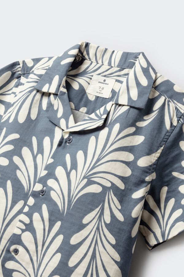 Springfield Kids Kids palm tree shirt blue