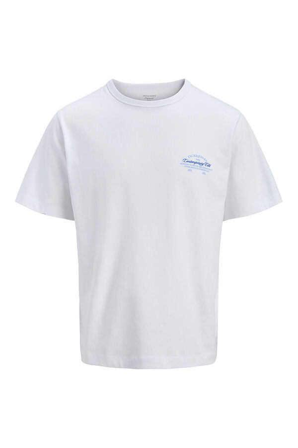 Jack & Jones T-shirt manga curta em algod&atilde;o branco