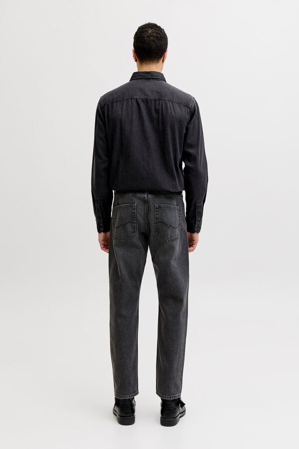 Jack & Jones Camisa de ganga regular preto