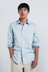 Springfield Easy care structured shirt blue